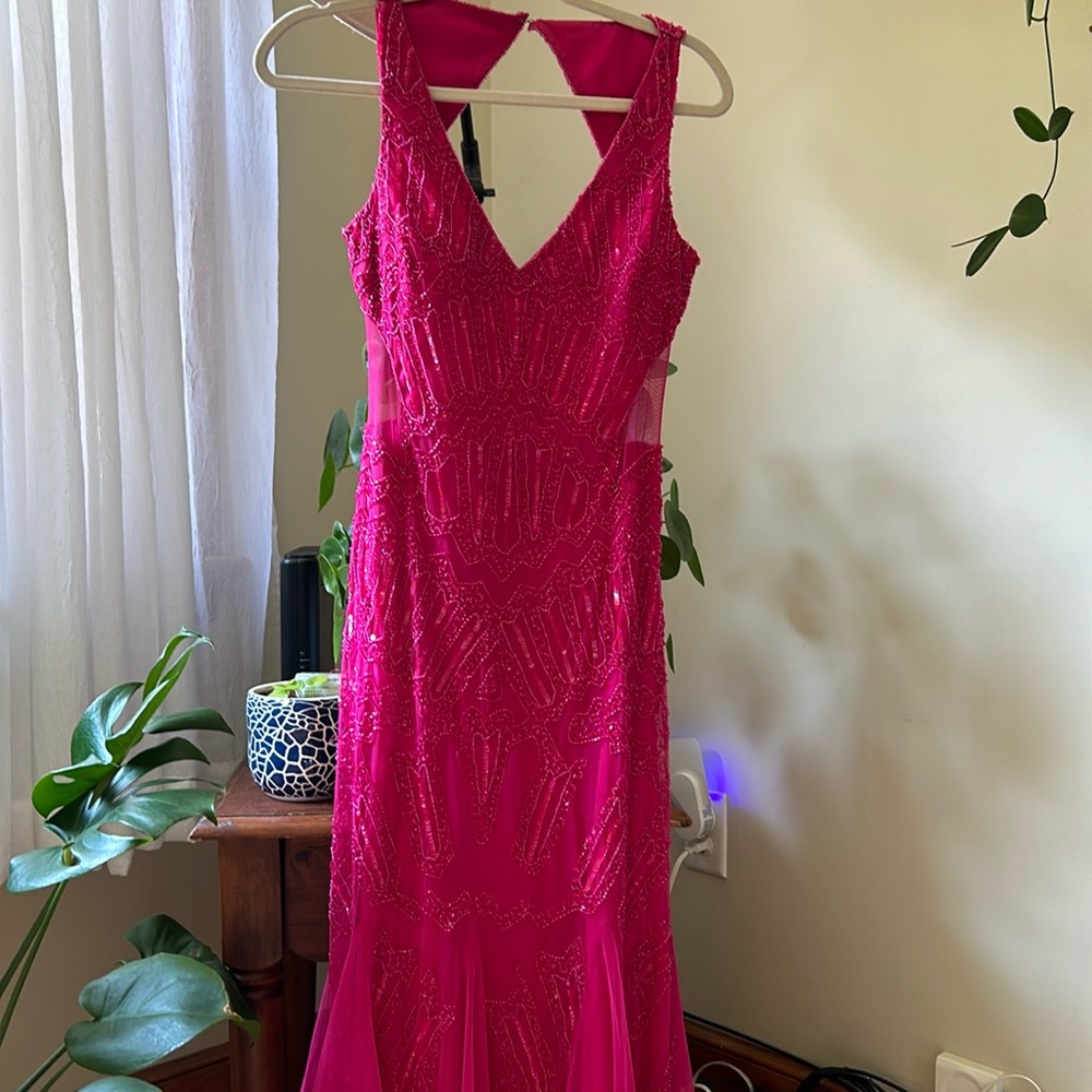 Pink sparkly prom dress